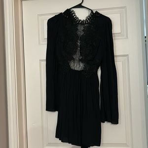 Free People black mini dress. Size 0.